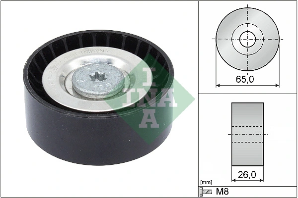 Deflection/Guide Pulley, V-ribbed belt